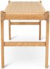 Bank Lebona aus Eichenholz und Papiergarn - 110 cm, Natur/Beige Bild 4