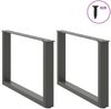 vidaXL Couchtischbeine U-Form 2 Stk. Anthrazit 70x(42-43) cm Stahl 4013166 Bild 3