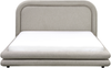 Bett mit Lattenrost Kunstleinen LAVARDENS 160 x 200 cm Taupe Bild 4