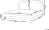 Bett mit Lattenrost Kunstleinen LAVARDENS 160 x 200 cm Taupe Bild 2