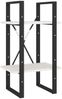 vidaXL Bücherregal 2 Böden Weiß 40x30x70 cm Massivholz Kiefer 806413 Bild 2