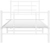 vidaXL Bettgestell mit Kopf- und Fußteil Metall Weiß 90x190 cm 355620 Bild 5