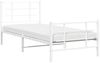 vidaXL Bettgestell mit Kopf- und Fußteil Metall Weiß 90x190 cm 355620 Bild 4