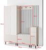 Garderoben-Set Ritmo version 7 – gefräste Kleiderschrank mit Polsterplatten, Schuhschrank, für Flur und Eingangsbereich (Cashmere, Trinity 14), 189 x 40 x 170 cm Bild 2