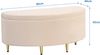 Polsterbett 90×200 cm aus Samt-Stoff mit Stauraumbank & Goldenen Eisenbeinen, beige Bild 5