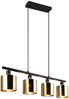 LED Pendelleuchte 4-flammig mit Lampenschirmen Goldfarbig, Breite 75cm Bild 2