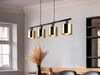 LED Pendelleuchte 4-flammig mit Lampenschirmen Goldfarbig, Breite 75cm Bild 3