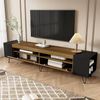 TV-Schrank modern, schwarz/Holzoptik, für 50-59 Zoll, B180xT36xH43 cm Bild 3