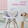 Herzkissen, Herz Kissen Dekokissen, Zierkissen, Plüsch Flauschige Sofakissen, Kuschelkissen für Kinderzimmer Sofa Schlafzimmer Schmusekissen Silber Bild 2