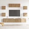 vidaXL 7-tlg. TV-Schrank-Set Wandmontage Artisan-Eiche Holzwerkstoff 3329210 Bild 3