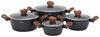 Edenberg Topf-Set Wunderschönes Topfset, Töpfe, Suppentopf, Spargeltopf, Eiertopf, Aluminiumguss, Keramik, Edelstahl (1,45L / 2,6L / 4,4L / 6,3L, 8-tlg, Zeitloses Design des Topfsets. Eine ideale Geschenkidee! Hochwertig) Bild 4
