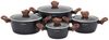 Edenberg Topf-Set Wunderschönes Topfset, Töpfe, Suppentopf, Spargeltopf, Eiertopf, Aluminiumguss, Keramik, Edelstahl (1,45L / 2,6L / 4,4L / 6,3L, 8-tlg, Zeitloses Design des Topfsets. Eine ideale Geschenkidee! Hochwertig) Bild 5