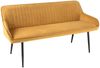 Elegante Sitzbank MILAN ca. 160cm Samt senfgelb Armlehnen Metallbeine Bild 4