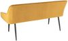 Elegante Sitzbank MILAN ca. 160cm Samt senfgelb Armlehnen Metallbeine Bild 3