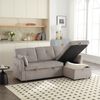 3-Sitzer Schlafsofa B 206 x T 108 x H 66 cm aus Cord mit Schlaffunktion und Stauraum Bild 2