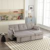 3-Sitzer Schlafsofa B 206 x T 108 x H 66 cm aus Cord mit Schlaffunktion und Stauraum Bild 3