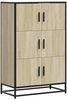 vidaXL Highboard Sonoma-Eiche 68x35x106,5 cm Holzwerkstoff Metall 849070 Bild 2