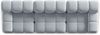 Micadoni Modulares Sofa Bellis 3-Sitzer Samt Bluvel Hellblau Bild 3