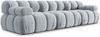Micadoni Modulares Sofa Bellis 3-Sitzer Samt Bluvel Hellblau Bild 2