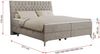 Boxspringbett mit 2 Bettkästen Matratze und Topper - MILEN - 120x200cm - Beige Stoff - H3 Bild 5