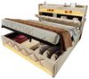 BlingBin Polsterbett Boxspringbett Stauraumbett (1-tlg, Einzelbett 140×200,360-Surround-LED-Funktion), mit USB und Typ C-Port, Hydraulisch Stauraum, Leinen Ohne Matratze Bild 4