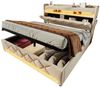 BlingBin Polsterbett Boxspringbett Stauraumbett (1-tlg, Einzelbett 140×200,360-Surround-LED-Funktion), mit USB und Typ C-Port, Hydraulisch Stauraum, Leinen Ohne Matratze Bild 5