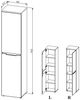 Aktenschrank >Memphis< in Weiß / Artisan Eiche Dekor - 45x197x38 (BxHxT) Bild 5