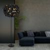 Stehleuchte, Blattdesign, Metall, schwarz gold, H 180 cm Bild 5