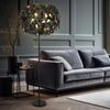 Stehleuchte, Blattdesign, Metall, schwarz gold, H 180 cm Bild 4