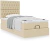 vidaXL Ottoman-Bett mit Matratze Creme 90x200 cm Stoff 3313214 Bild 4
