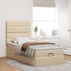 vidaXL Ottoman-Bett mit Matratze Creme 90x200 cm Stoff 3313214 Bild 3