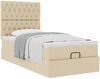 vidaXL Ottoman-Bett mit Matratze Creme 90x200 cm Stoff 3313214 Bild 5