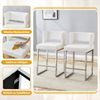Barstuhl 44 x 50 x 91,4 cm aus PU-Kunstleder mit Metallgestell, 2er-Set Bild 5