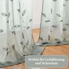 Agger Vorhang Leinen Voile Vorhänge, halbtransparente Blumenvorhänge, Blätter-Stickerei Vorhänge, geeignet für Schlafzimmer und Wohnzimmer Bild 4
