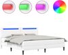 vidaXL Bettrahmen mit LED-Lichtleisten Weiß 180 x 200 cm Kunstleder 3415008 Bild 2