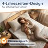Geltopper 160x200x8cm Glatt Karo-Klima-Split Bezug 8cm Bild 5