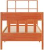 vidaXL Massivholzbett ohne Matratze Wachsbraun 100x200 Kiefernholz 3323229 Bild 4