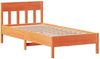 vidaXL Massivholzbett ohne Matratze Wachsbraun 100x200 Kiefernholz 3323229 Bild 5