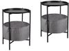 Couchtisch 2er Set aus Metall mit Stoff Korb Höhe 61cm Bild 2