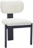 Vente-unique - WILANA Stuhl Stoff Weiß - B 60 cm x H 85 cm x L 56 cm Bild 4