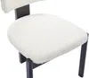 Vente-unique - WILANA Stuhl Stoff Weiß - B 60 cm x H 85 cm x L 56 cm Bild 5