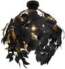 LED Deckenleuchte mit Blätter Lampenschirm Schwarz Gold, Ø 38cm Bild 2