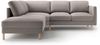 Micadoni Symmetrisches Ecksofa Eden 4-Sitzer Links Samt Warmes Grau Bild 2