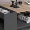 Couchtisch Wido Anthrazit/Sonoma 100 x 55 cm mit Regalen Vicco Bild 4
