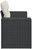 vidaXL Gartensofa mit Kissen 2-Sitzer Schwarz Poly Rattan 366019 Bild 5