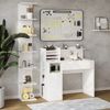 Schreibtisch Weiß 2 Teile, mit Bücherregal Vicco Bild 4