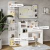 Schreibtisch Weiß 2 Teile, mit Bücherregal Vicco Bild 2