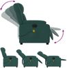 vidaXL Massagesessel Dunkelgrün Stoff 373554 Bild 5