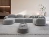 XL Wohnlandschaft Mirello aus Samtstoff - Samtstoff - hellgrau - Links Bild 2