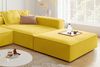 KAWOLA Sofa CARMO Ecksofa Stoff gelb mit Hocker Recamiere rechts 68 x 191 x 306 cm Bild 2